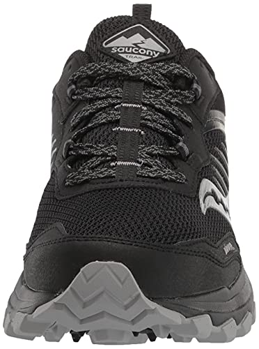 Saucony Men's TR15 Trail Running Shoe, Black, 10 Wide