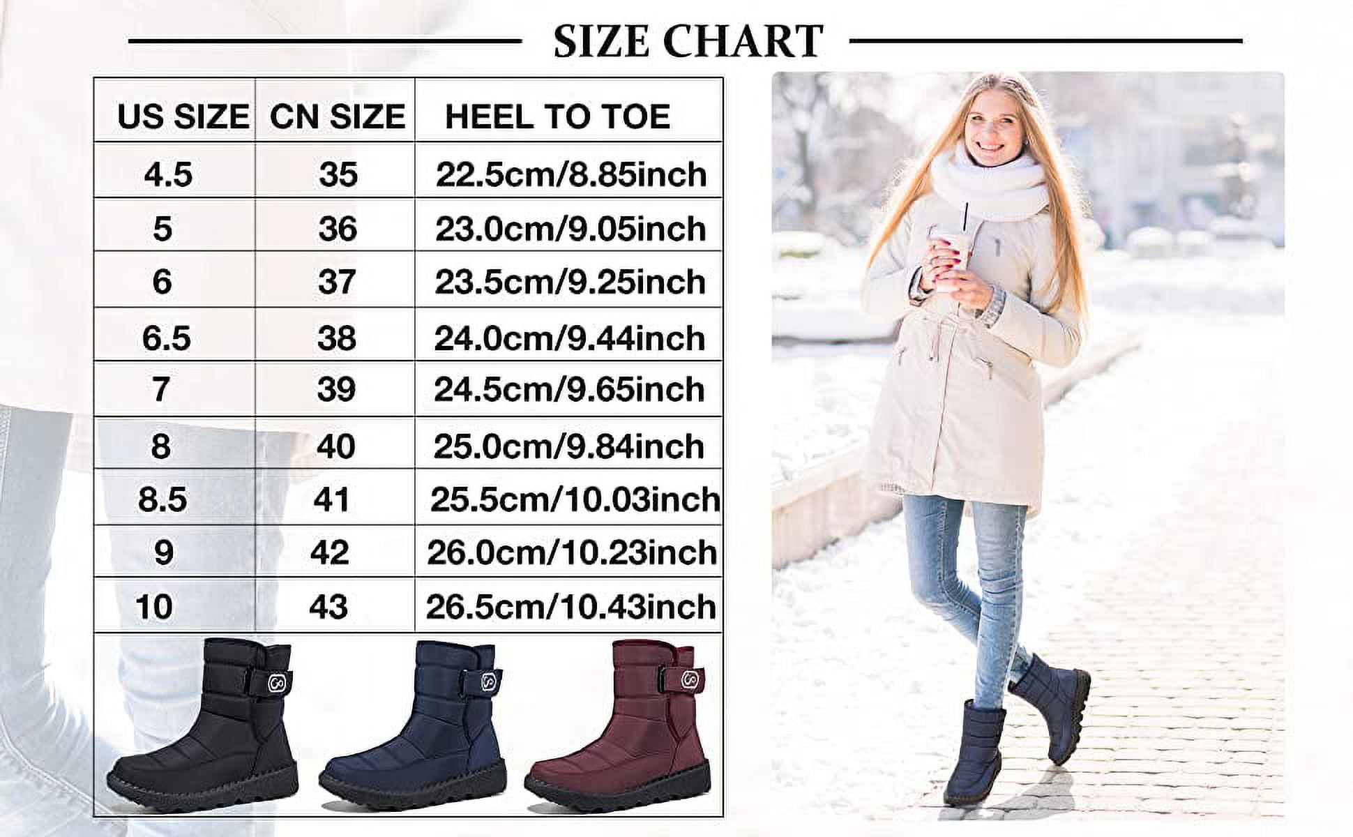 Women's Waterproof Hiking Snow Boots Ankle Booties