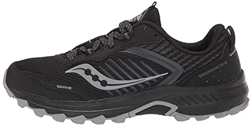Saucony Men's TR15 Trail Running Shoe, Black, 10 Wide