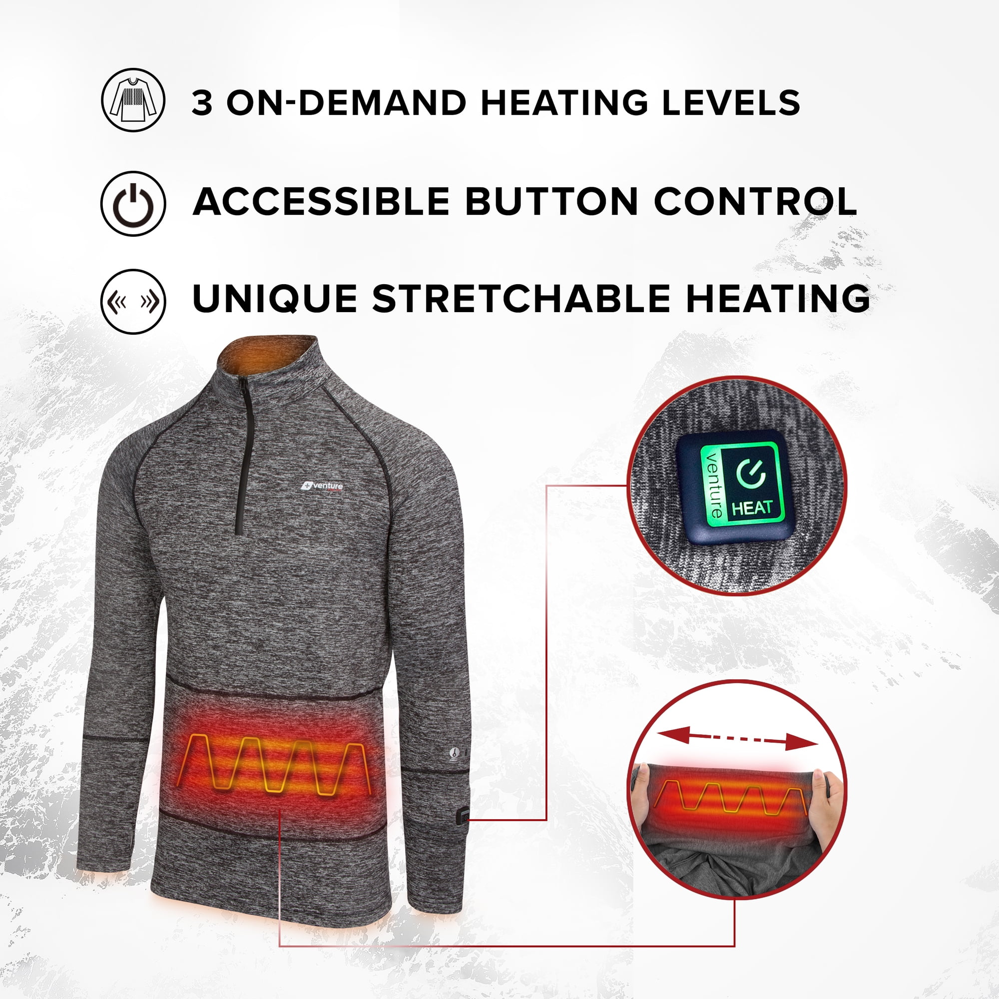 Venture Heat Heated Base Layer Shirt for Hiking