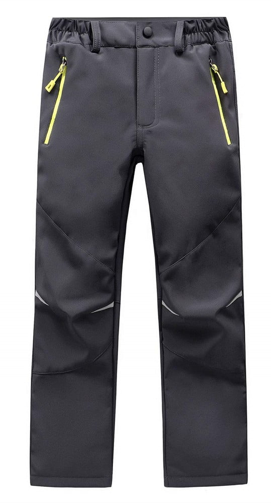 LANBAOSI Kid Hiking Pants Outdoor Waterproof Fleece Lined