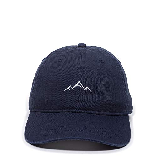 Adult Mountain Dad Hat - Soft Navy Cotton