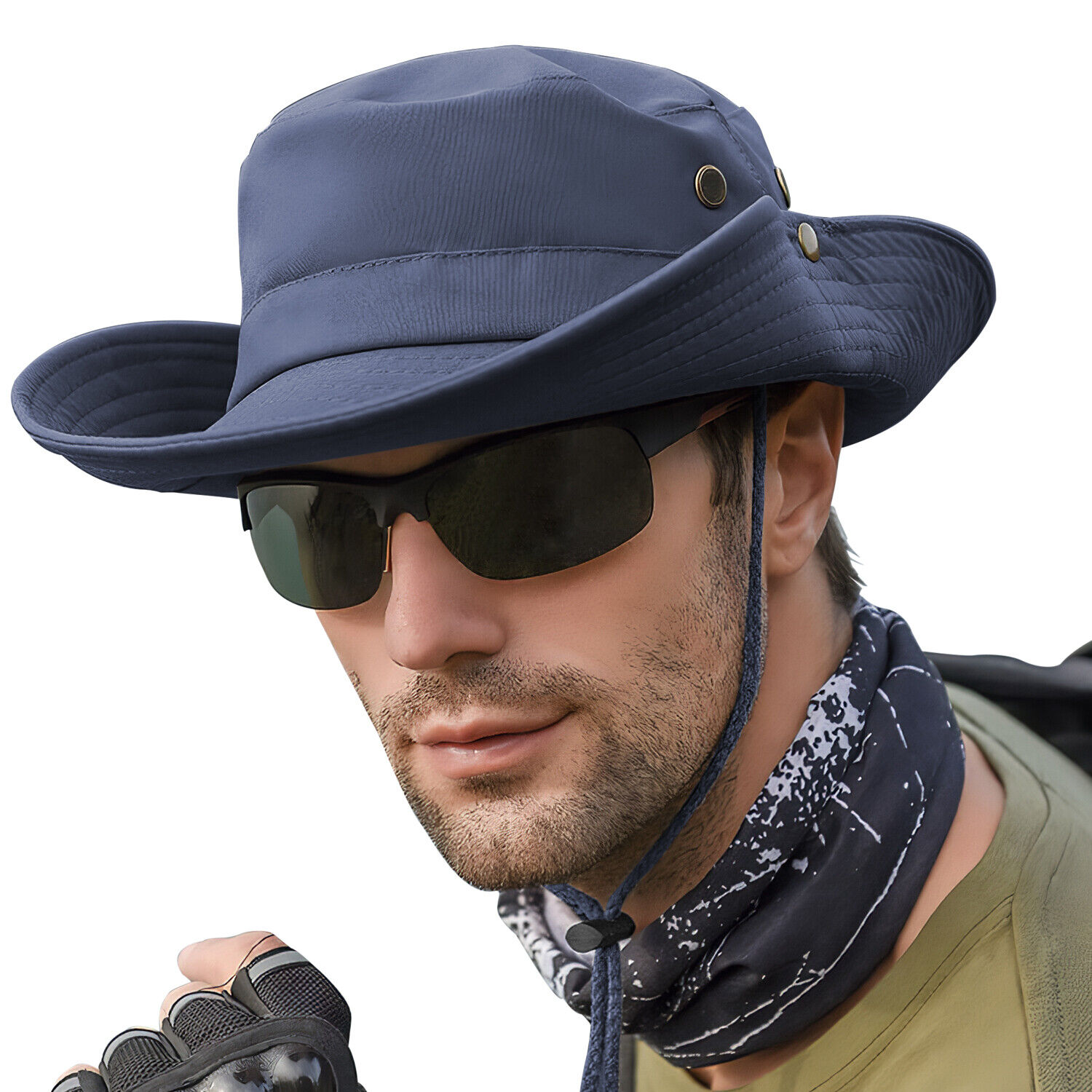 Men's Wide Brim Sun Hat for Hiking, Camping