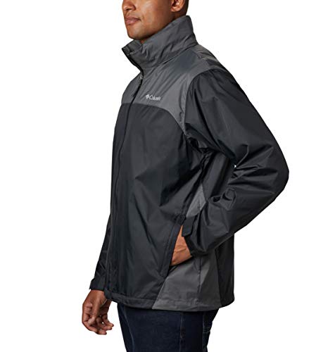Columbia Glennaker Lake Rain Jacket, Black/Grill, XXL