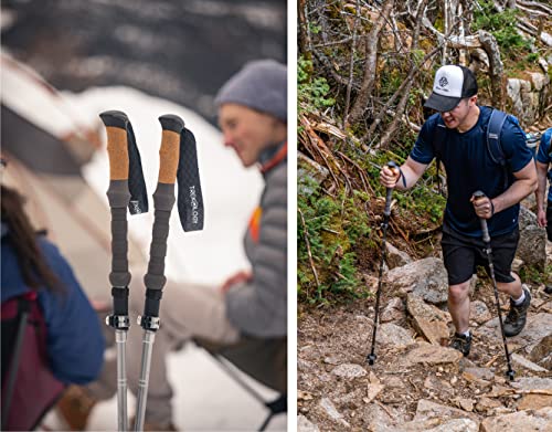 Collapsible Nordic Hiking Poles - Cork Handle, Ultralight