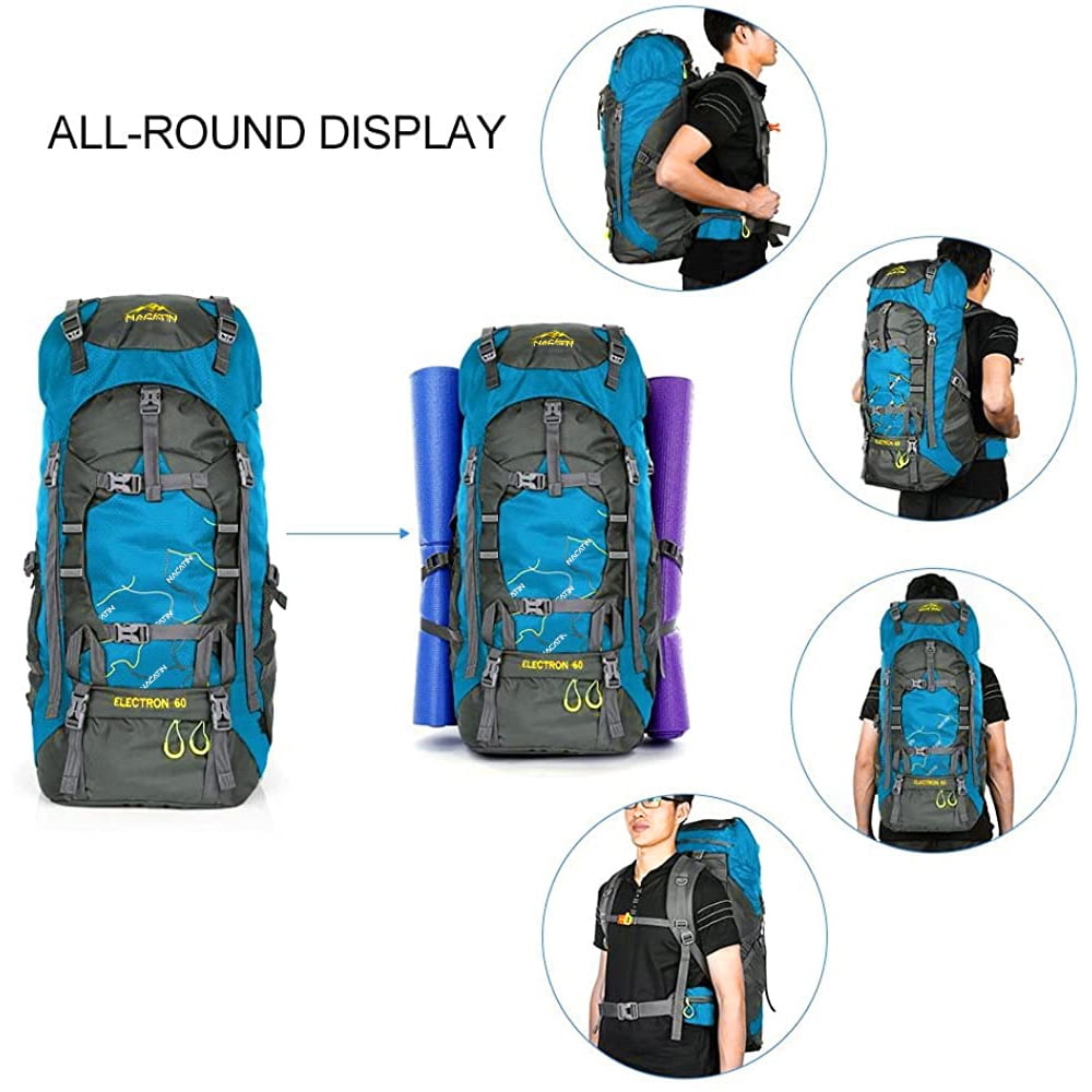 NACATIN 60L Hiking Backpack with Bag Cover