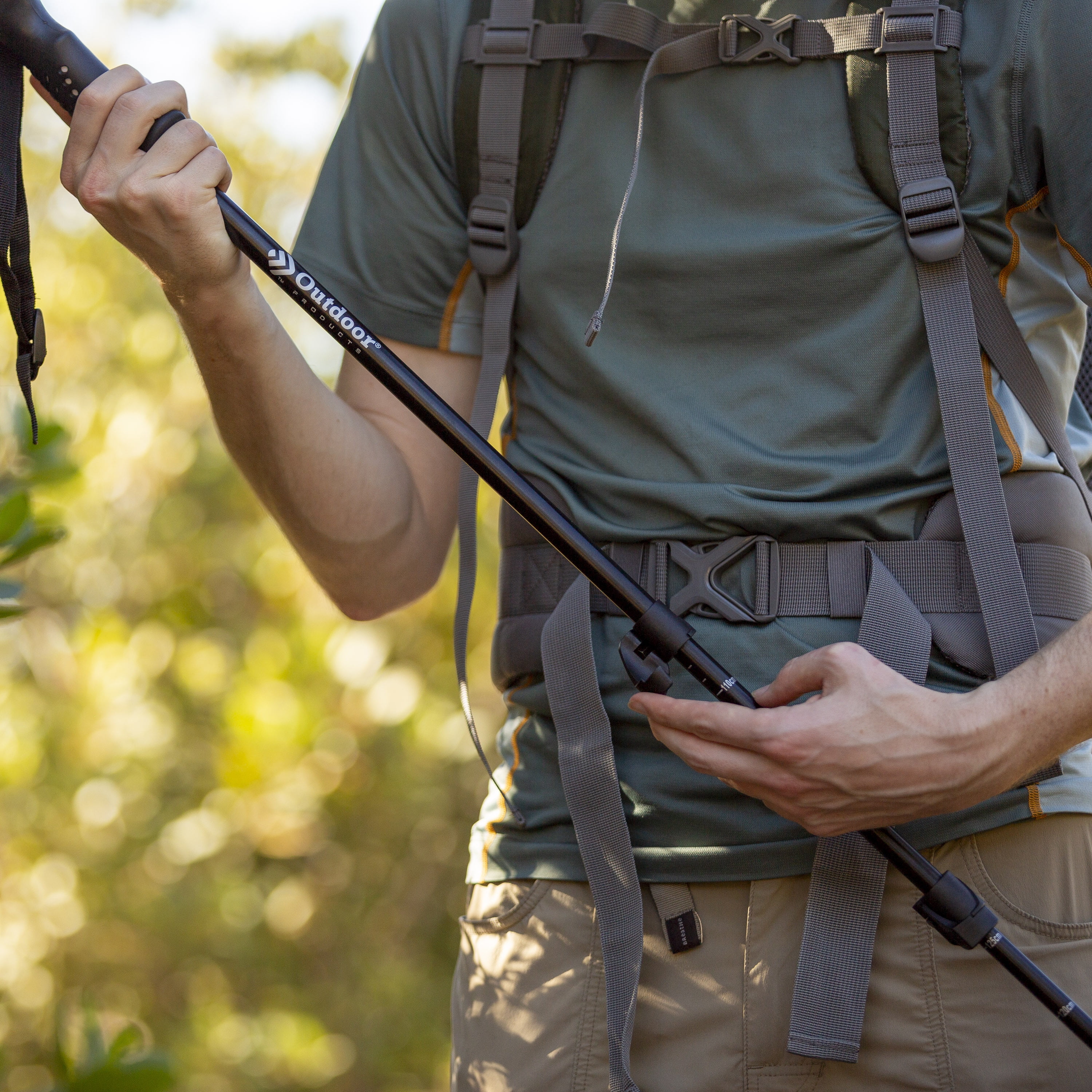 Apex Trekking Walking Hiking Pole Set - Black