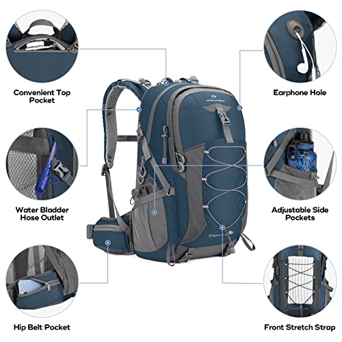 Maelstrom 40L Waterproof Hiking Backpack - Blue