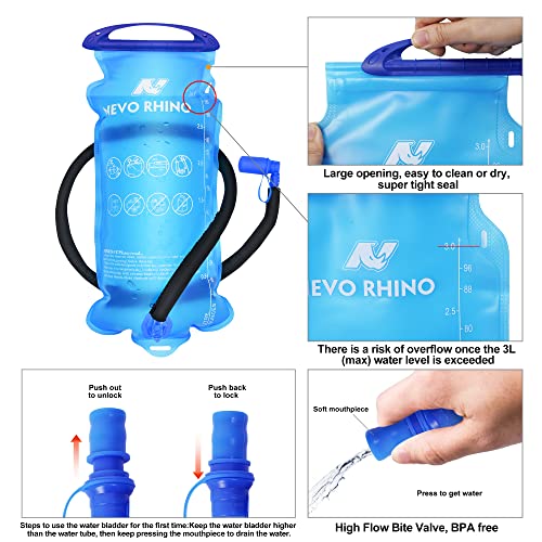 N NEVO RHINO Hydration Backpack with 3L Water Bladder