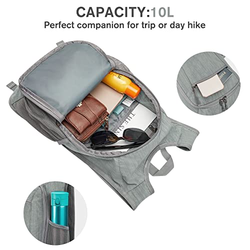 G4Free Lightweight Foldable Hiking Daypack - Grey