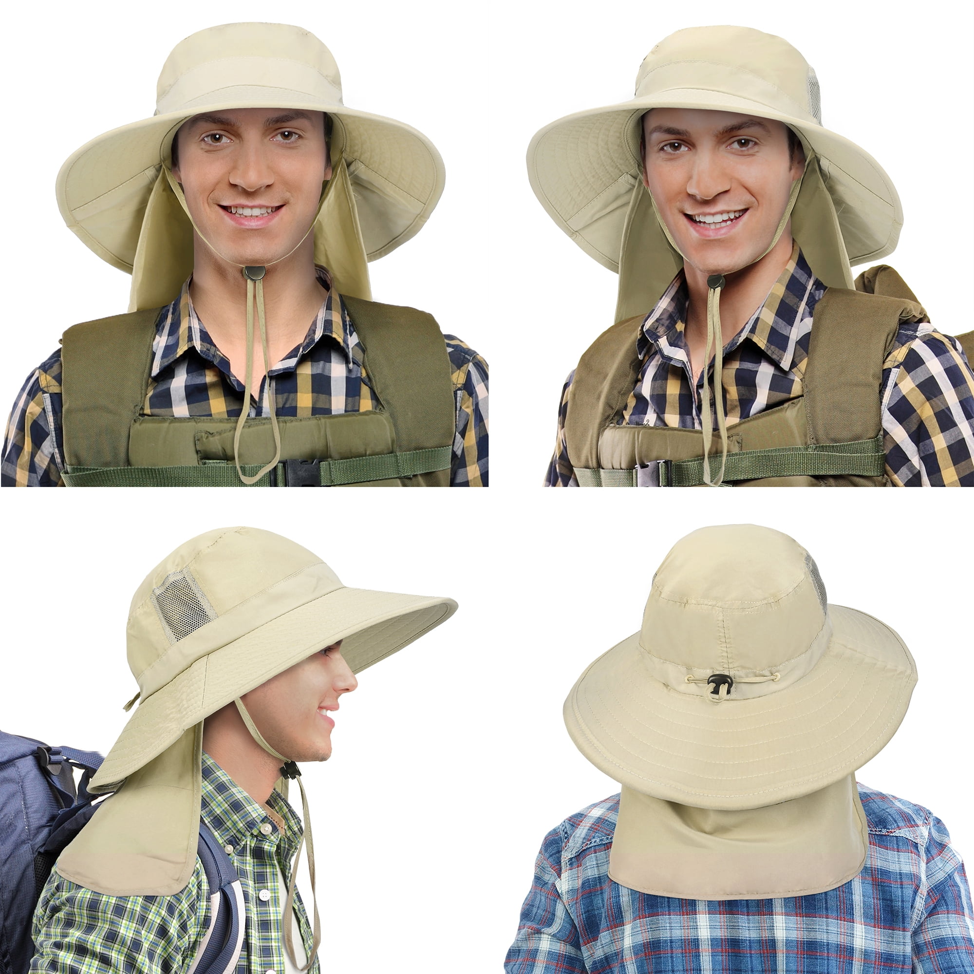 Men's UPF 50+ Wide Brim Hiking Hat