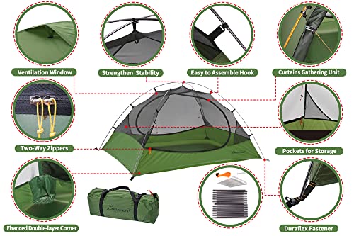 Clostnature 2-Person Ultralight Waterproof Hiking Tent