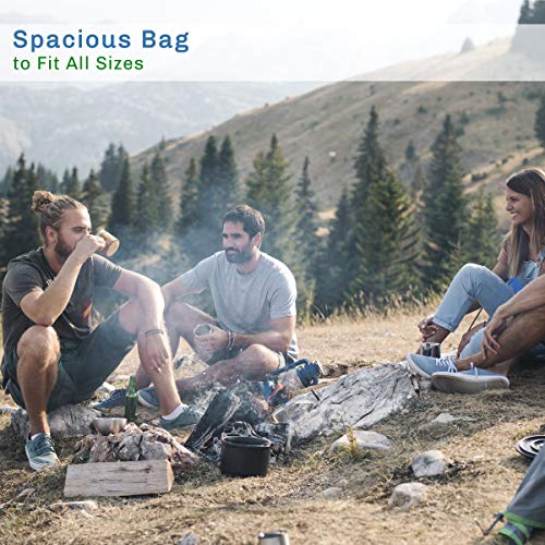 XL 3-Season Sleeping Bag for Hiking - Black/Red