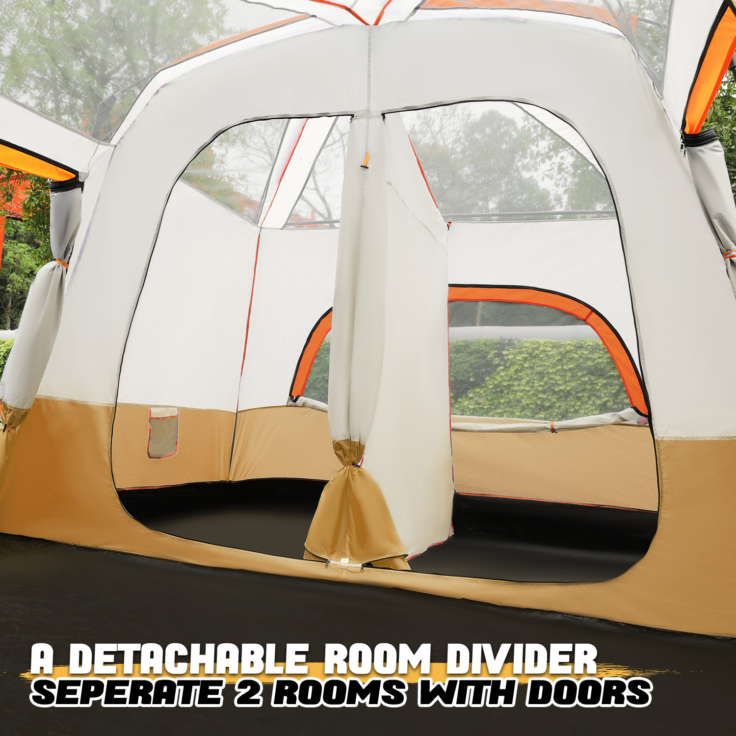 Family Camping Hiking Tent: 5-8 Person Instant Cabin