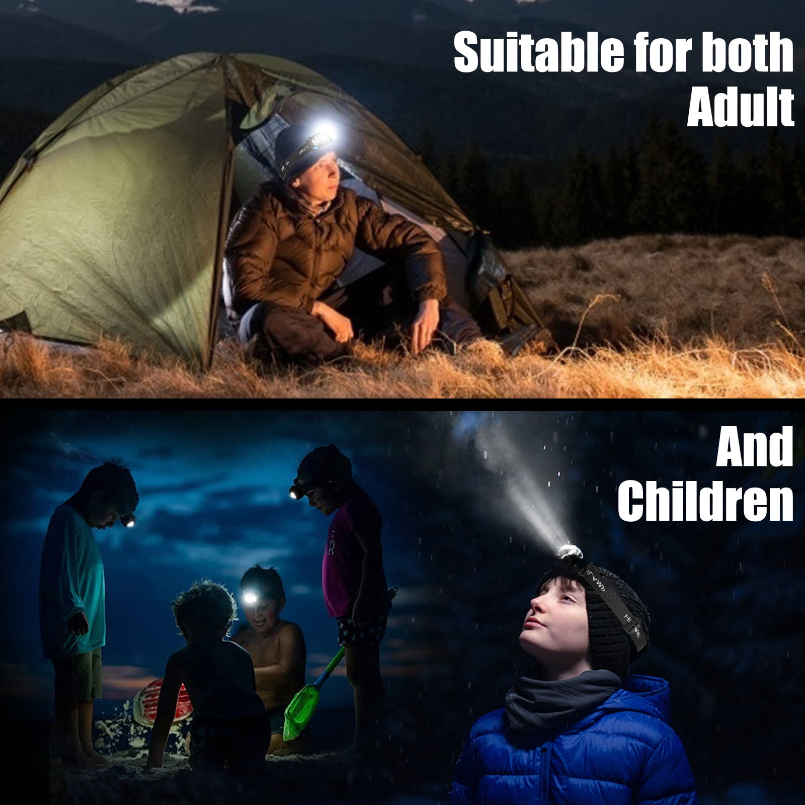 Waterproof LED Headlamp - 5000 Lumens, USB Rechargeable