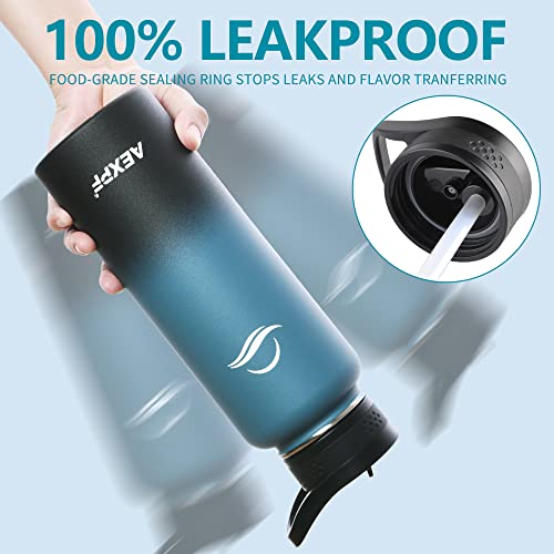 40oz Insulated Stainless Steel Hiking Water Bottle