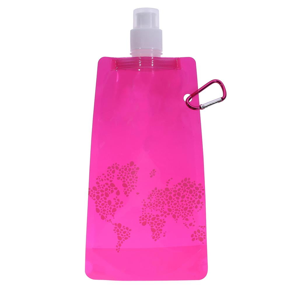Collapsible Water Bottle with Clip for Hiking