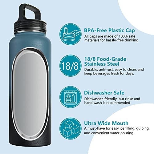 40oz Insulated Stainless Steel Hiking Water Bottle