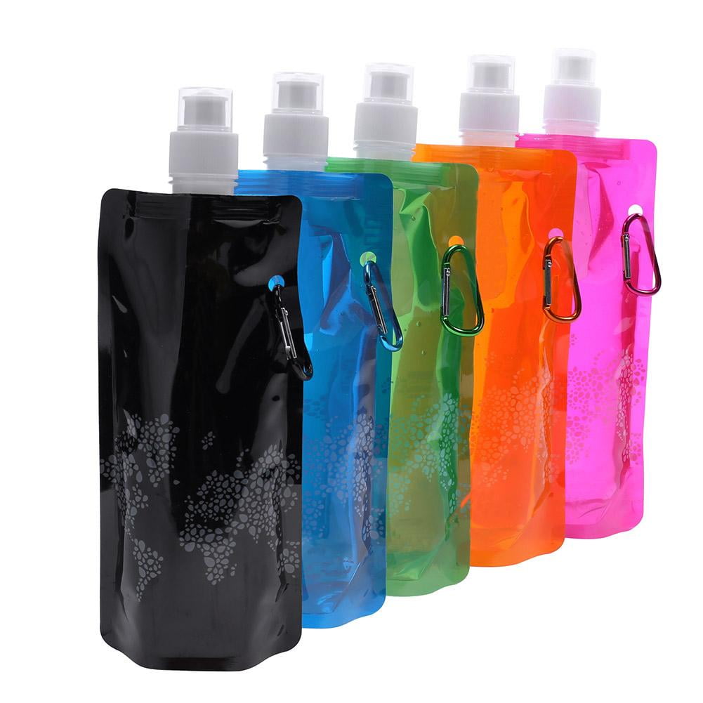 Collapsible Water Bottle with Clip for Hiking