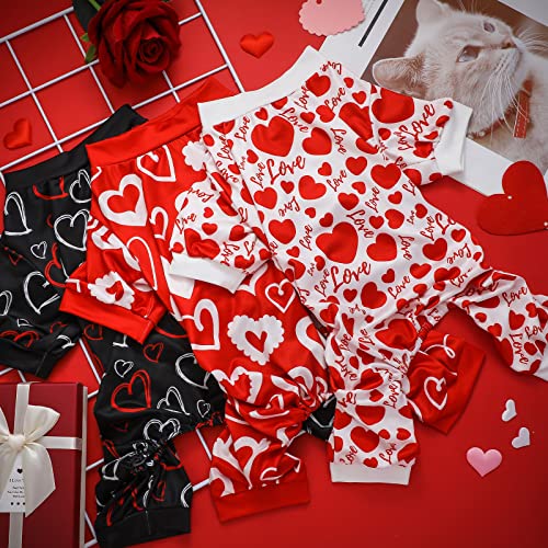 Valentine’s Day Dog Pajamas with Heart Pattern