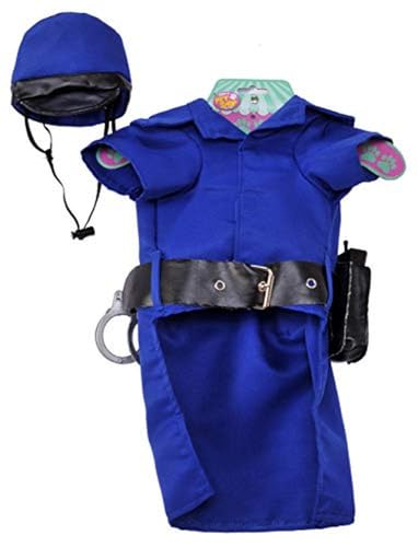 Blue Small Police Dog Costume for Pets