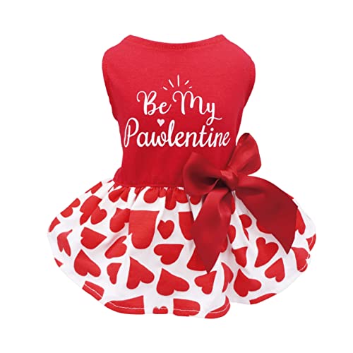 Valentine’s Day Be My Pawlentines Pet Dress