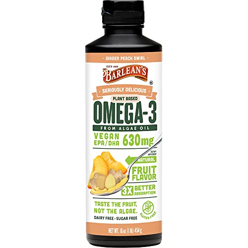 Ginger Peach Vegan Omega 3 Algal Oil Supplement