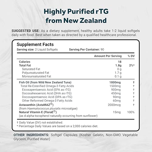 1800mg Naturalis Vegan Omega 3 Softgels
