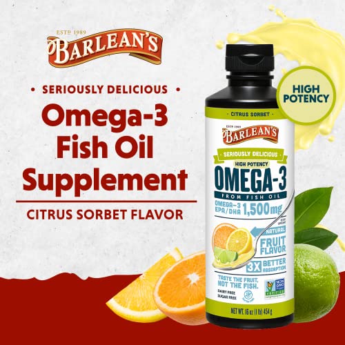1500mg Citrus Sorbet Vegan Omega-3 Liquid Supplement
