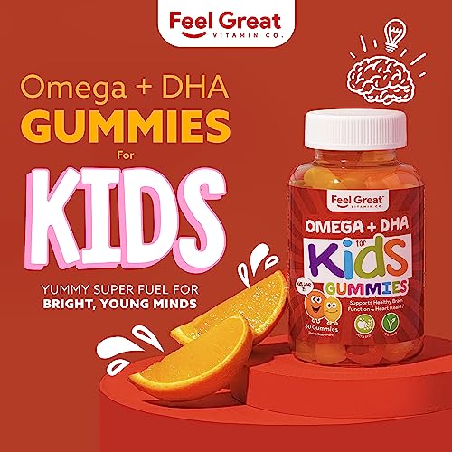 Vegan DHA Omega 3 Gummies for Kids - 2 Pack