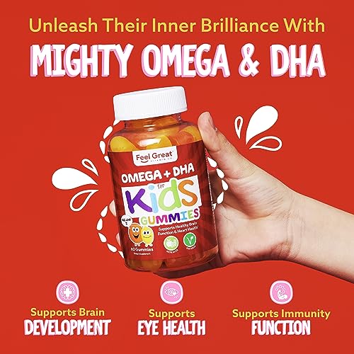 Vegan DHA Omega 3 Gummies for Kids - 2 Pack