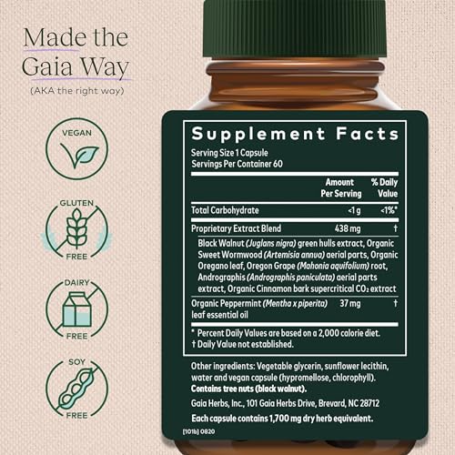 Vegan Omega-3 Digestive Health Capsules - 60 Count