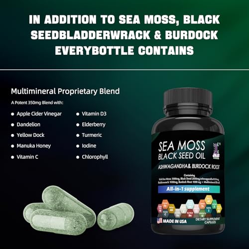 Organic Seaweed Capsules for Immune and Energy Boost