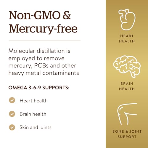 1300 Mg Vegan Omega 3-6-9 Softgels for Heart Health