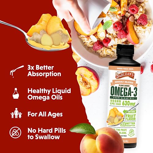 Ginger Peach Vegan Omega 3 Algal Oil Supplement