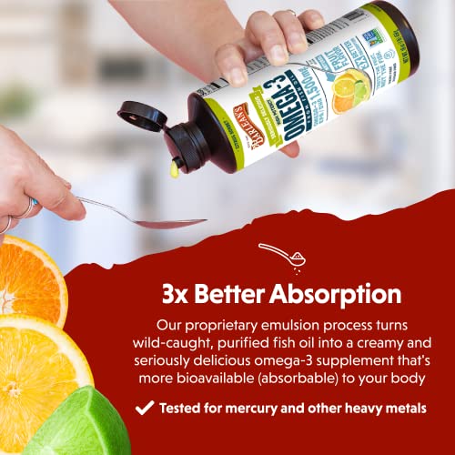1500mg Citrus Sorbet Vegan Omega-3 Liquid Supplement
