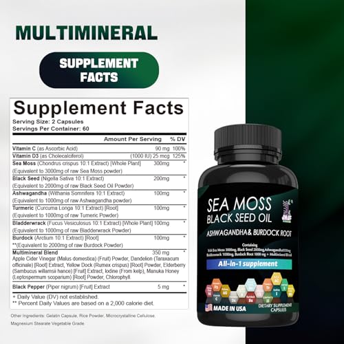 Organic Seaweed Capsules for Immune and Energy Boost