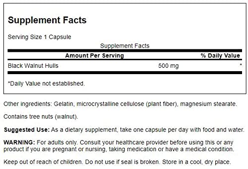 Swanson Vegan Omega-3 Black Walnut Capsules, 500mg
