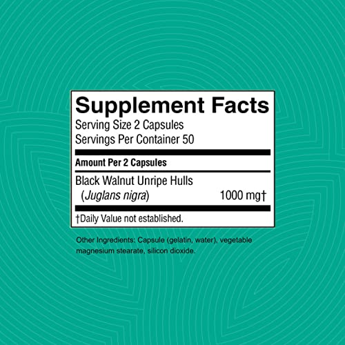 Vegan Omega-3 Black Walnut Capsules - 100 Count