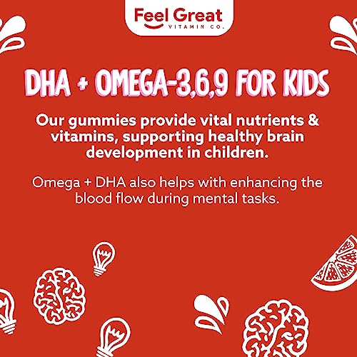 Vegan DHA Omega 3 Gummies for Kids - 2 Pack