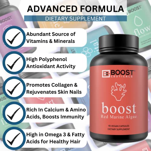 Vegan Red Marine Algae Capsules for Immune Support
