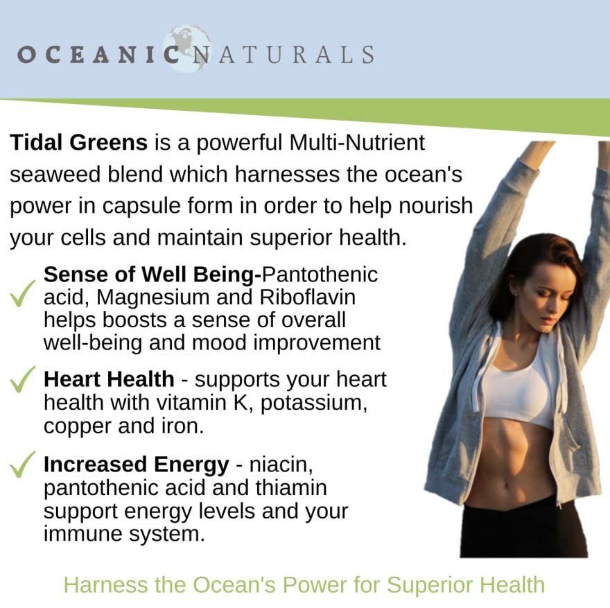 Tidal Greens Vegan Omega-3 Seaweed Capsules