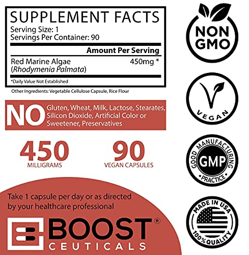 Vegan Red Marine Algae Capsules for Immune Support