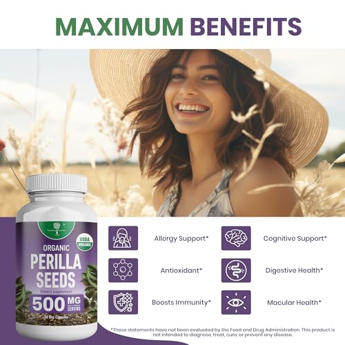 Organic Perilla Seed Extract - Vegan Omega 3 Capsules