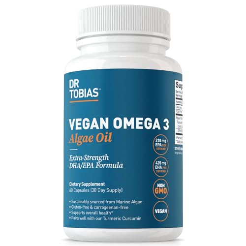 Extra-Strength Vegan Omega 3 Algae Oil Capsules
