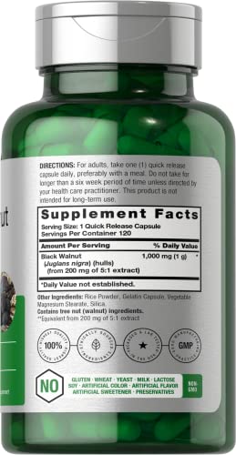 Vegan Omega-3 Black Walnut Capsules 1000mg 120 Count