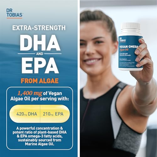 Extra-Strength Vegan Omega 3 Algae Oil Capsules