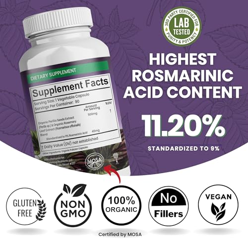 Organic Perilla Seed Extract - Vegan Omega 3 Capsules