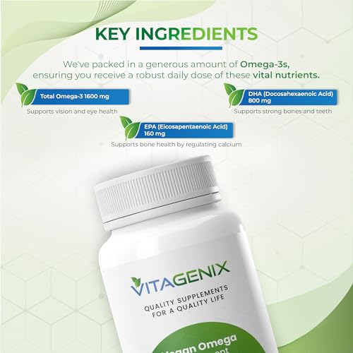 VITAGENIX Vegan Omega-3 Capsules - DHA & EPA