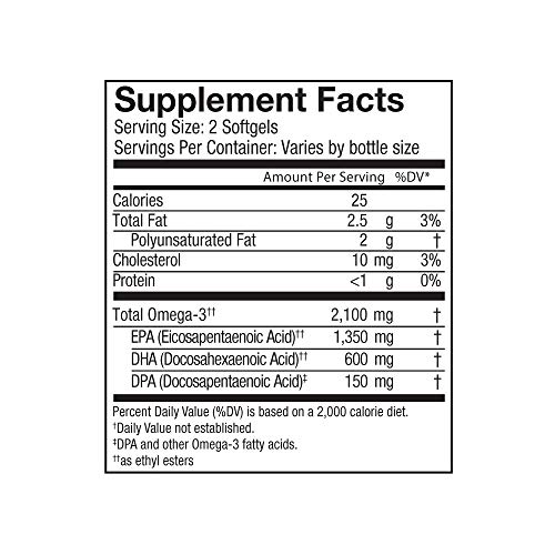 2100 MG Vegan Omega-3 Triple Strength Supplement - Orange Flavor